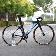 ✦GRAY Track Bike Fixie Bicycle Aluminum Alloy Frame 48T Crankset Carbon Fork 700C Single Speed F ✤☄