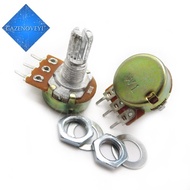 5pcs/lot WH148 15mm Shaft Amplifier Dual Stereo Potentiometer B1K B2K B5K B10K B20K B50K B100K B500K