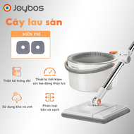 Joybos ไม้ถูพื้น M16ปั่นด้ายสีขาวทำความสะอาดในตัวหมุน360แบนพร้อมถังล้างเทอร์โบ