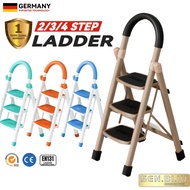 SENBIJU Ladder 3-step 4-Step Ladder Folding Home Ladder Iron Black And White 2-Step