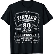 Men's cotton T-shirt Vintage 80th Birthday Decorations Men Funny 80 Birthday T-Shirt Fast Shipping 4