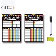 2PCS Magnetic Planning Reward Chart for Chores Chart for Refrigerator
