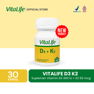 Vitalife Vitamin D3 400 IU K2 MK7 - 30 Kapsul
