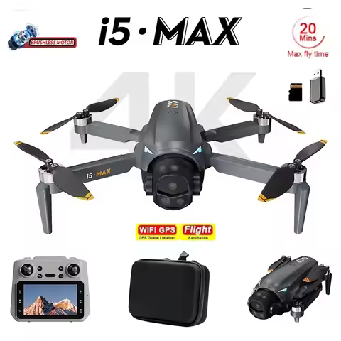 i5 MAX Drone Professional 4K HD Camera 5G WIFI GPS FPV UAV LCD Remote Control Brushless Quadcopter F