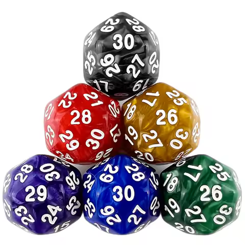 1pc D30 Polyhedral Dice Marble Effect DND Dice for Role Playing Game Board Game Accessories