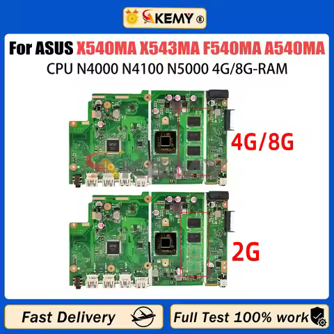 X540MA Mainboard For ASUS X543MA X540MAS F540MA A540MA D540MA X540M Laptop Motherboard N4000 N4100 N