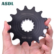 Bánh Xích Động Cơ Trước Xe Máy 520 14T Dành Cho Kawasaki Ninja250 Ninja300 Ninja400 Z250SL Z300 Z400