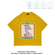 Epcot Center Figment Graphic T-Shirt - Rainbow Stripe Frame Design, 100% Cotton Casual Tee For Adult