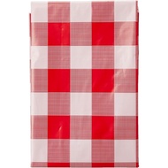 Home Living Plastic Table Cloth, Red/White, Casual outdoor events, Indoor card games,2.28L x 1.37W, 