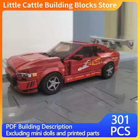 Furious Movies Speed Hypercar Model MOC Building Bricks 240SX Car Modular Holiday Assemble Children 