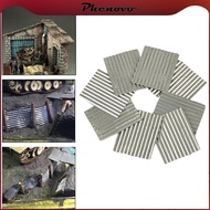 [Phenovo] 8x 1:35 Scale Steel Shed Corrugated Tile  Table Material Miniature Architecture House Dior