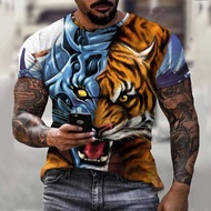 T Tiger Short-Sleeved Men's Clothing 3d Digital Printed T-Shirt Top HF11.26