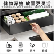 Large Capacity Kitchen Multi-Functional Storage Rack Household Table Multi-Layer Cupboard Dish Sideboard Draining Kitchen Cupboard