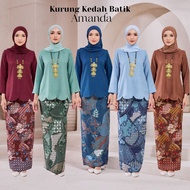 DE Baju Kurung Kedah batik Amanda sedondon Baju raya 2026(ibu)