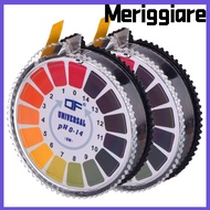 MERIGGIARE 1/2 Rolls PH 0-14 Test Paper, 5m/roll PH Test Paper Strip Roll, Universal PH Test Meter W