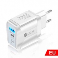 EU US UK Plug Optional Safety QC3.0 USB LED Charger Fast Cargador 20W PD USB-C 20W Power Adapter for  Charger 20w Adapter