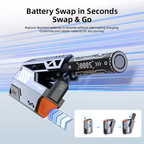 40000mAh 22.5W Portable Power Bank Removable Replaceable Battery Pack Fast Charging External Battery