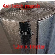 Double aluminum bubble foil heat damper for roof