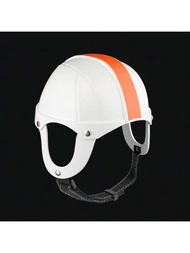 1 casco para mascotas, nuevo accesorio de casco con estilo de gorra de rugby para perros y gatos, casco de seguridad para montar en motocicleta