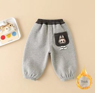 80-130 Kids Thicken Fleece-Lined Pants for 0-6 yrs old - Autumn Winter Casual Sweatpants