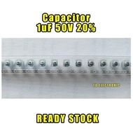 10pcs SMD Electrolytic Capacitor 1uF 50V 85c 20% RV2-50V010MB55U-R