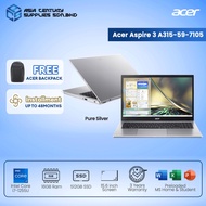 Acer Notebook Aspire 3, 15.6'', A315-59-7105 (Pure Silver) i7-1255U/16GB DDR4/512G/W11/ OPI/Backpack