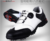 PGM golf mens shoes convenient comfortable knob system GOLF Men shoes waterproof genuine leather spi