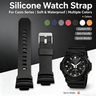 Resin Watch Band for GA-150 GA-200 GA-300 GA-310 GAW-150 GAS-100 16mm Black Replacement Strap