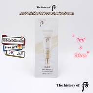 [30Pack] The History of Whoo Jinhaeyoon Wrinkle SunScreen 1ml × 30ea