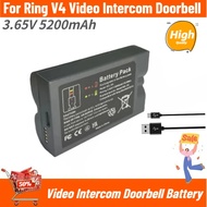 High Quality Battery 3.65V 5200mAh for Ring V4 Video Intercom Doorbell Brand New Replacement Battery