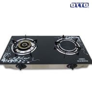 OTTO เตาแก๊ส เตาแก๊ส2หัว เตา รุ่น GS-893 คริสตัล แบบอินฟาเรดและเทอร์โบ