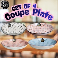 [Set of 4] Assorted Coupe Plate Set [Plate | Serving Plate]