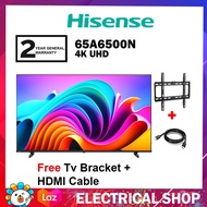 Hisense 65" 4K 65A6500N UHD TV A6500N Series Google TV Television (2024) (FREE HDMI CABLE and TV BRA