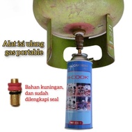 PORTABLE gas refill tool, simple portable gas can refill, portable gas refill nipple, BRASS material