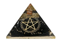 Large Orgone Pyramid | Black Tourmaline Pyramid Crystal | Pentacle Orgonite Pyramid | Organ Pyramids