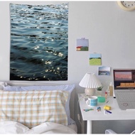 Exhibit Blue Aesthetic Fabric Poster