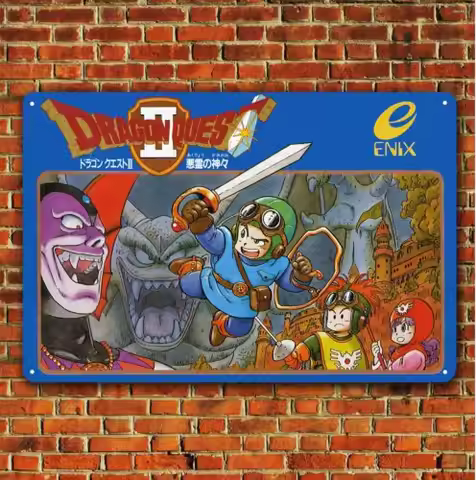 1h,Dragon Quest 2 Video Game Metal Poster - Collectable Tin Sign
