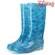 รองเท้าบูทกันฝนผู้หญิง รองเท้าบูทกันฝน กันน้ำ กันลื่น รองเท้าบูทกันฝน PVC สำหรับผู้หญิง จำเป็นสำหรับวันฝนตก