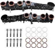 MITZONE Aluminum Intake Manifold Set Compatible with Mercedes-Benz GLC63 GLE63 G63 AMG GLE580 GLS580