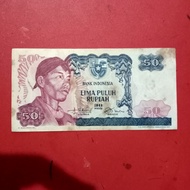 Uang lama Rp 50 Soedirman 1968 uang kuno TP20vt