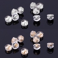 Fine 18K Gold Back Pads Mushroom 10 Pcs Earring Backs Replacement for Earring Studs