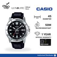 [Luxolite] CASIO Jam Tangan Pria Analog MTP-VD01L-1EVUDF/MTP-VD01L-1EV/MTP-VD01L-1E Black Dial Black