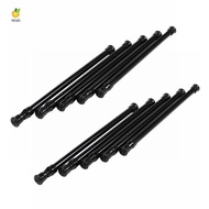 10 Pack Cupboard Bars Tensions Rod Spring Curtain Rod for DIY Projects, Extendable Width, 11.81 to 20 Inches (Black)