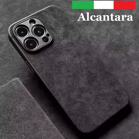 Imported Alcantara Phone Case For iPhone 16 Pro Max 15 Pro 14 Plus 13 Mini 12 11 X XR XsMax Suede Le