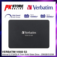 VERBATIM VI550 S3 SATA III SSD - 2.5" - 256GB/512GB