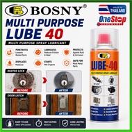 BOSNY LUBE 40 MULTIPURPOSE ANTI RUST SPRAY ANTI KARAT SPRAY MOTOR HOME CAR SPRAY LUBE 4D WD40 (MADE 