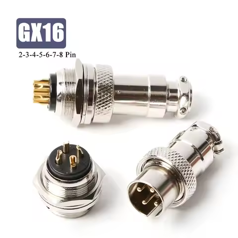 GX16 2 3 4 5 6 7 8pin Reverse-mounting Aviation Plug DF16 Soldering Connector M16F Signal Socket M16