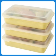 LOCK&LOCK DosiLock Meal Prep Lunch Box Yellow Set of 3 / 600ml / Microwave & Fridge Safe
