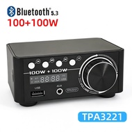 Bluetooth 5.3 TPA3221 Class D Power Mini Amplifier 2.0 Digital Amplifier 100Wx2 200W Home Audio Syst