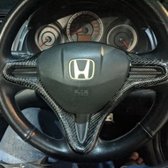 JAZZ/CIVIC FD CARBON FIBER STEERING GARNISH COVER